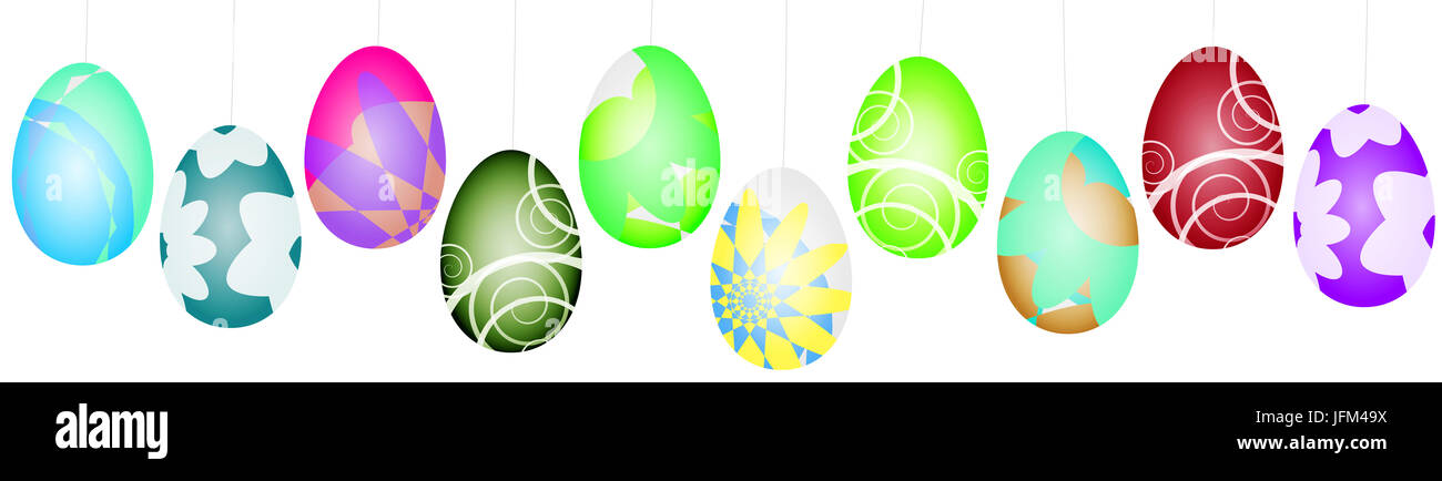painted easter eggs digitally Stock Photo