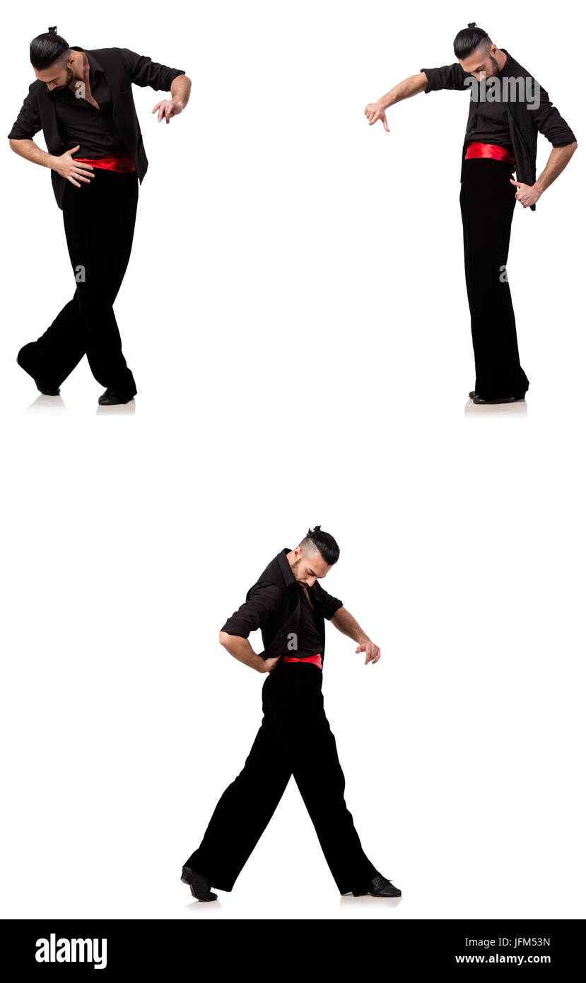 Spanish dancer in various poses on white Stock Photo Alamy