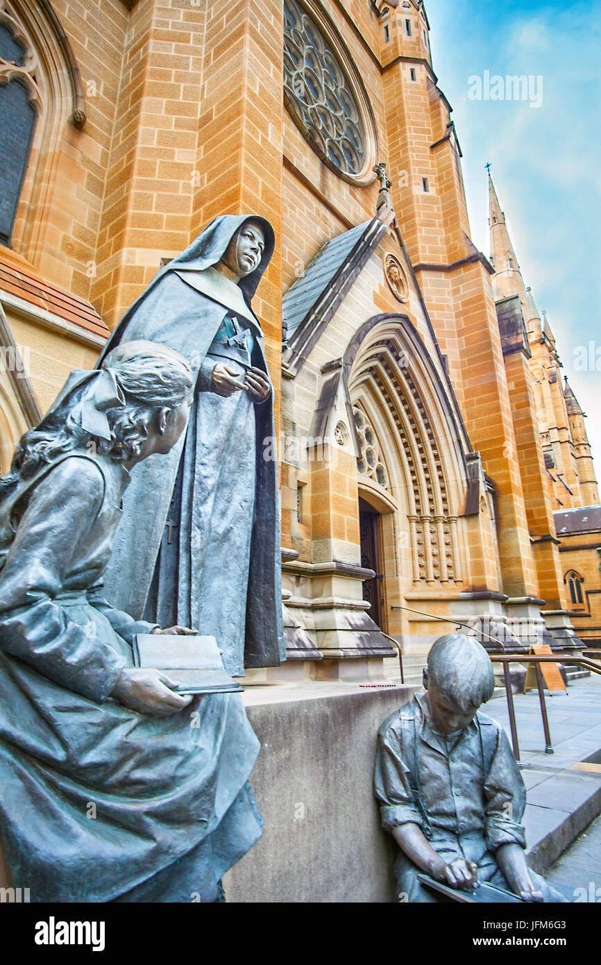 Saint Mary’s Cathedral in Sydney New South Wales Australien Stock Photo