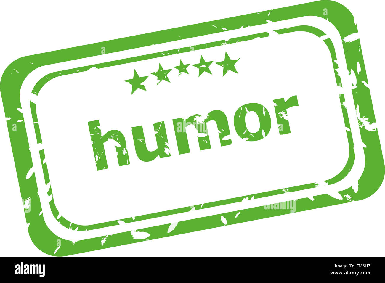 humor grunge rubber stamp isolated on white background Stock Photo