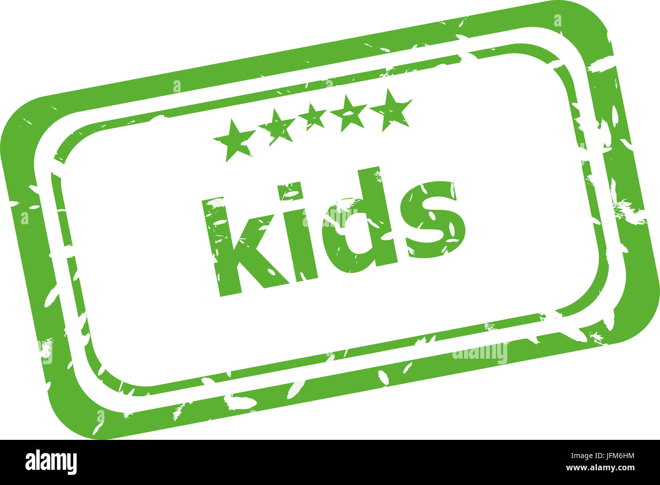 kids grunge rubber stamp isolated on white background Stock Photo - Alamy