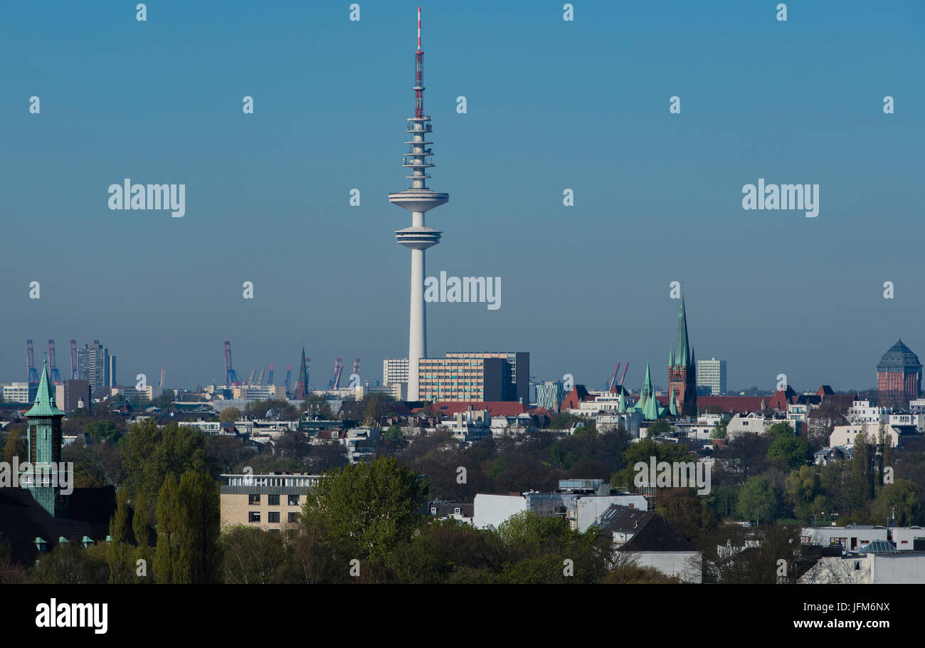 Hamburg Skyline view Stock Photo