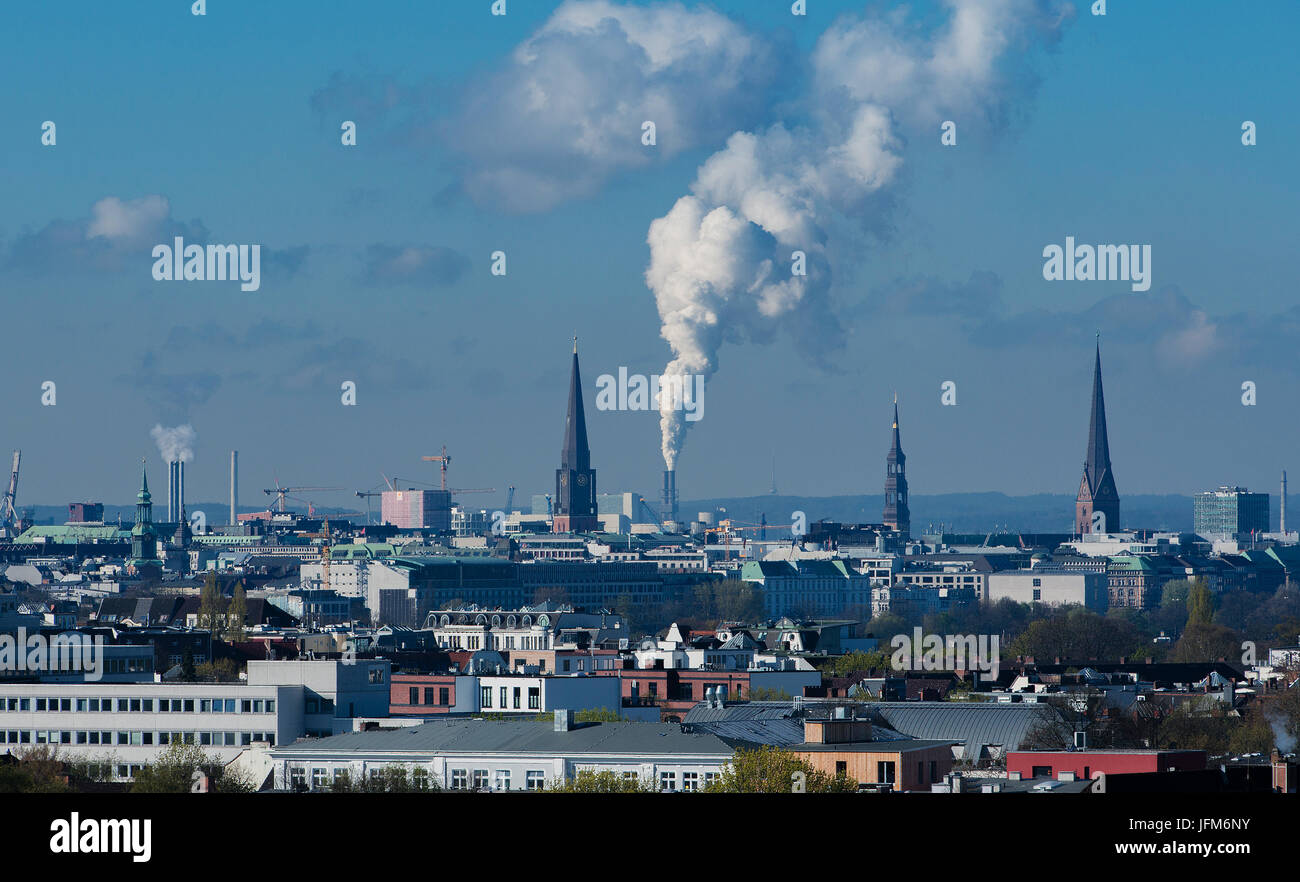 Hamburg Skyline Stock Photo