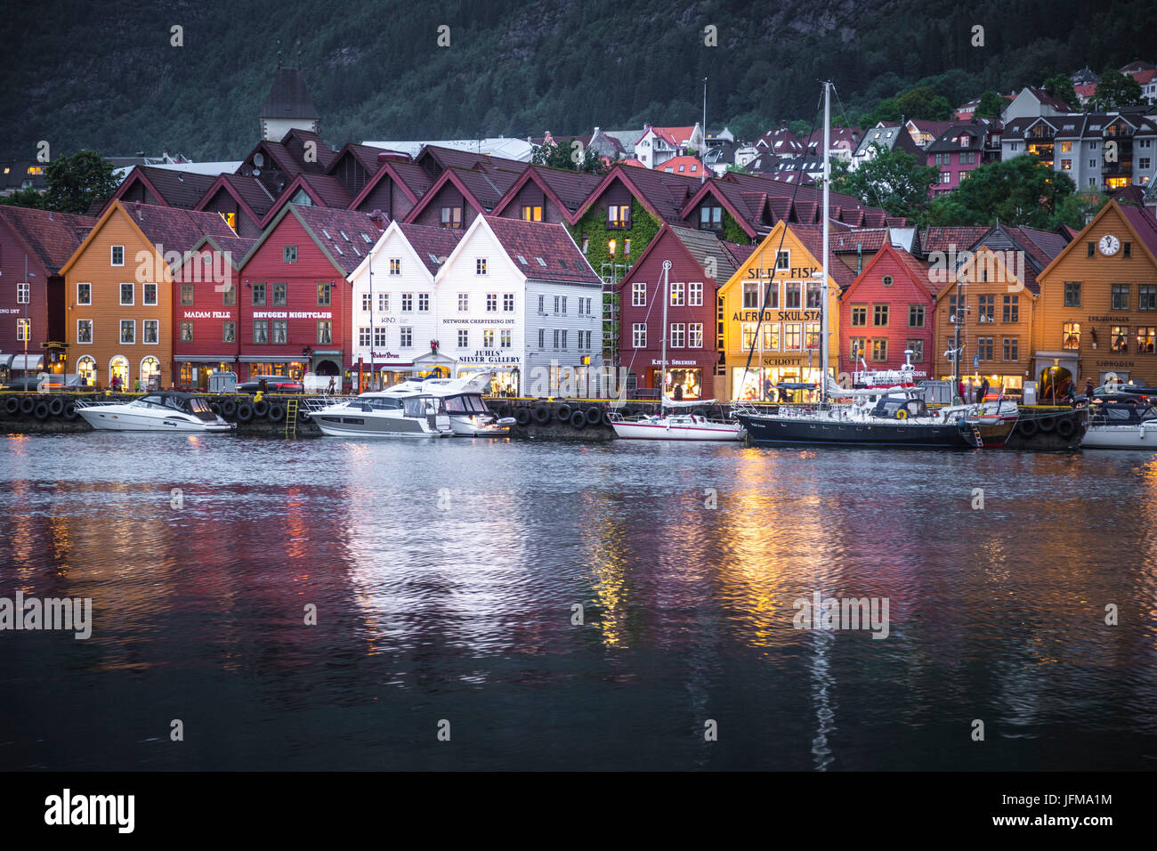 Bergen artistic quarter, Southern Norway Stock Photo
