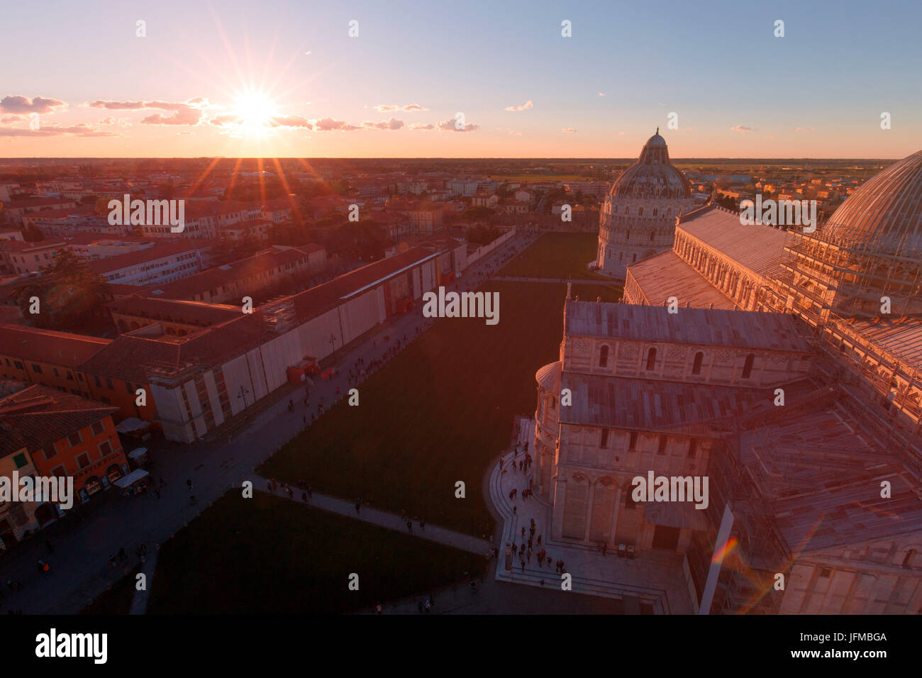 Europe, Italy, Tuscany, Pisa, City views at sunset Stock Photo