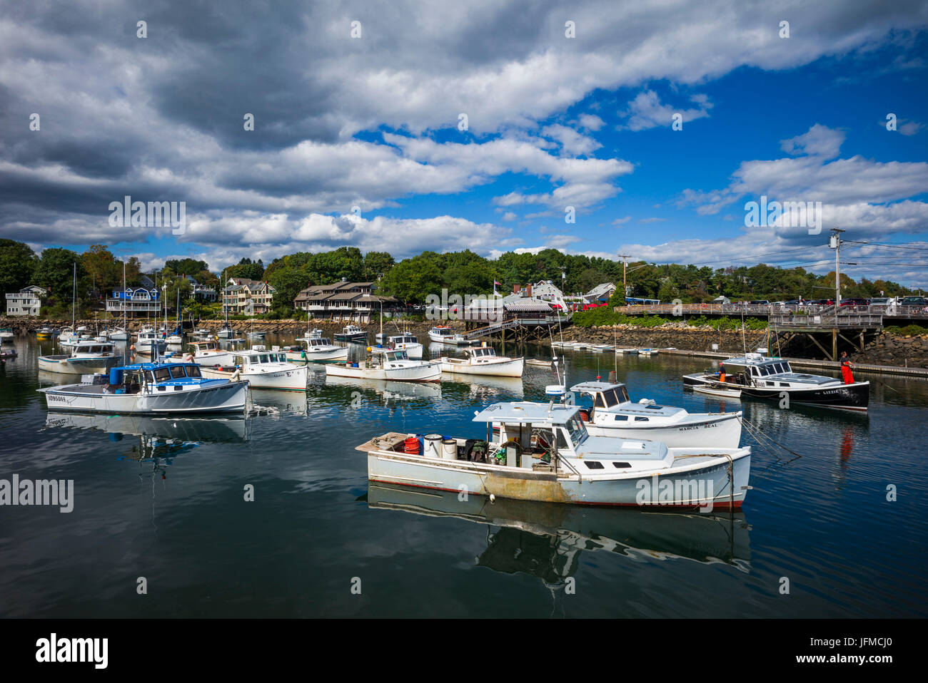 USA, Maine, Ogunquit, Perkins Cove, harbor