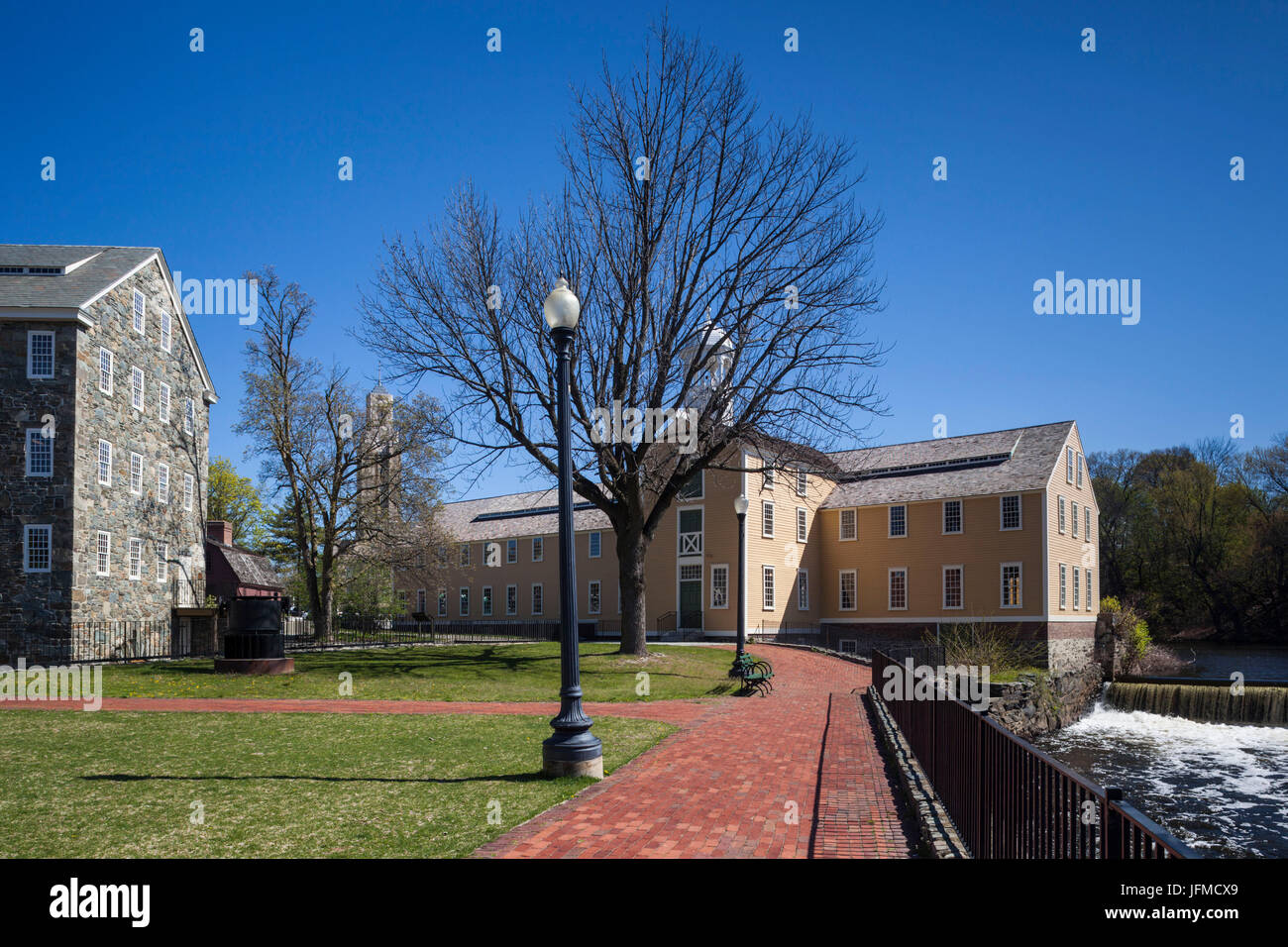 USA, Rhode Island, Pawtucket, Slater Mill Historic Site, first water