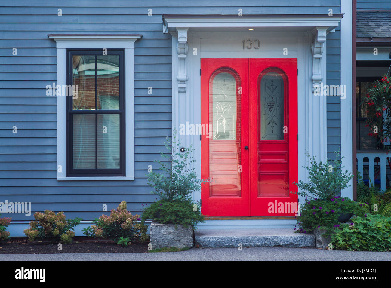 USA, Maine, Portland, Casco Bay, Peaks Island, island house detail
