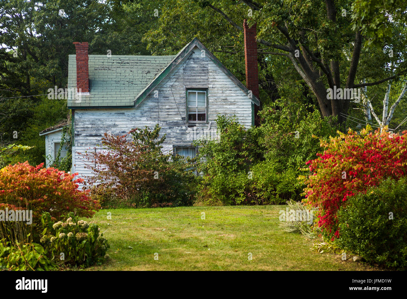 USA, Maine, Portland, Casco Bay, Peaks Island, island house detail Stock Photo Alamy