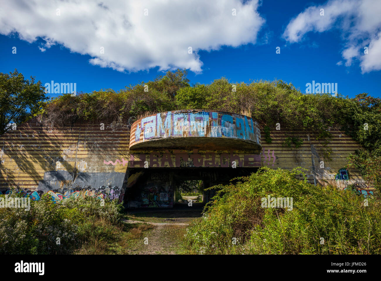 USA, Maine, Portland, Casco Bay, Peaks Island, Battery Steele Stock