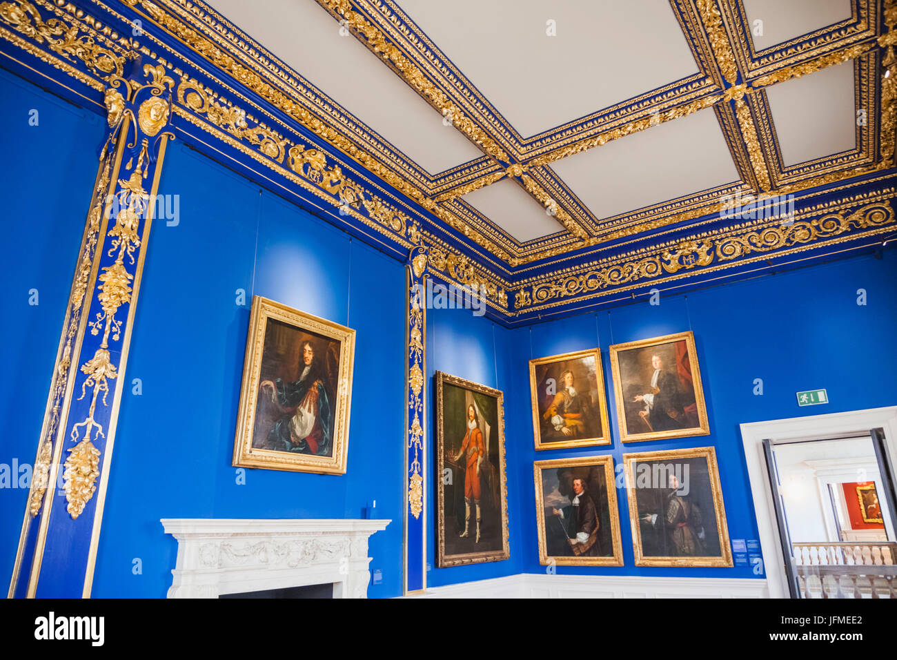 England, London, Greenwich, The Queen's House, The King's Presence Chamber Stock Photo