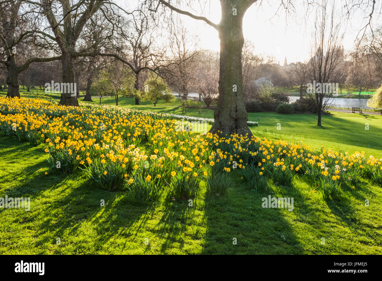England, London, Green Park and Lancaster House Stock Photo