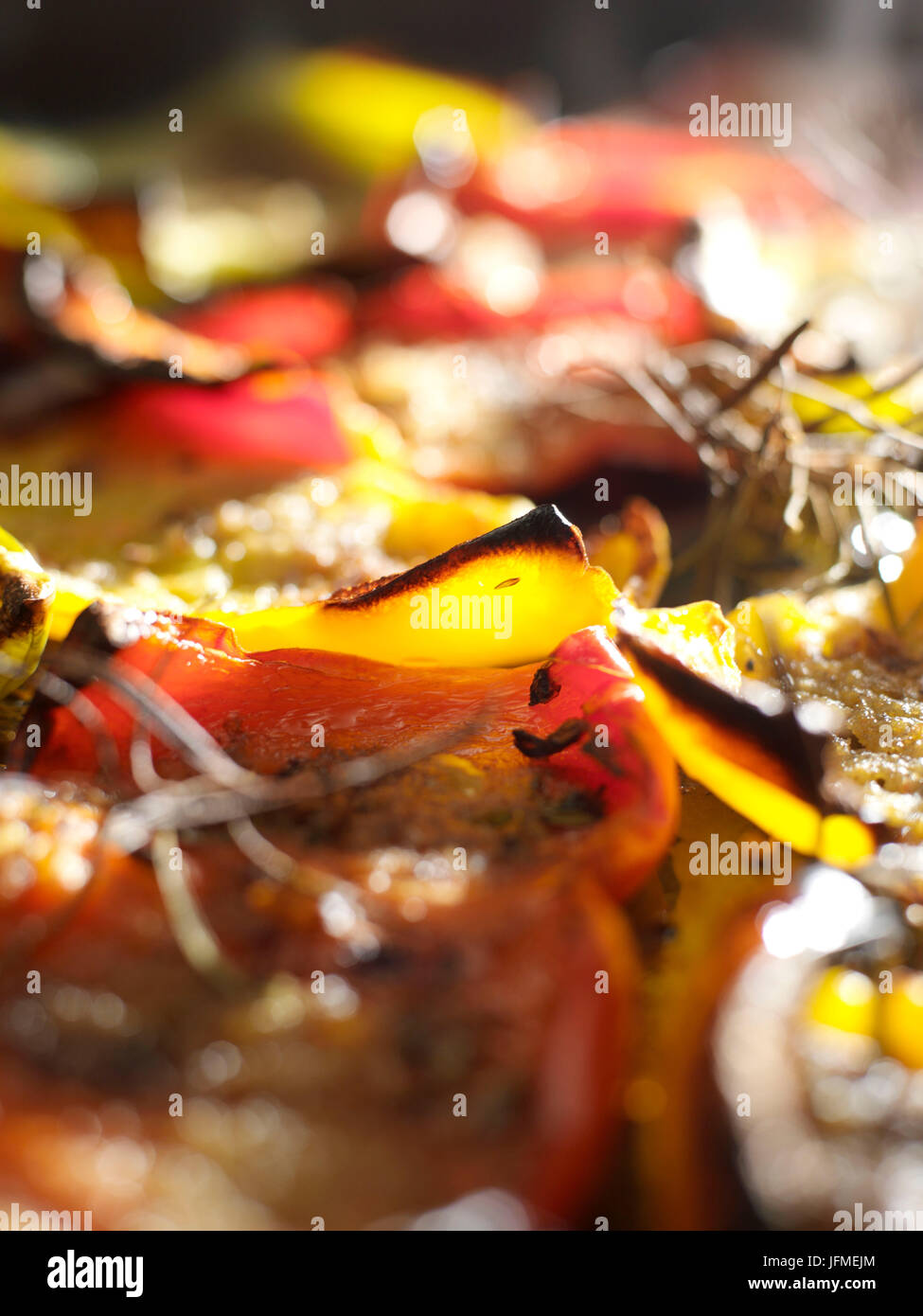 Paprika, gegrillt, close-up, Stock Photo