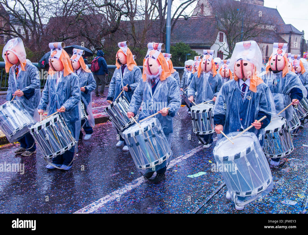 Participants In The Basel Carnival In Basel , Switzerland Stock Photo ...