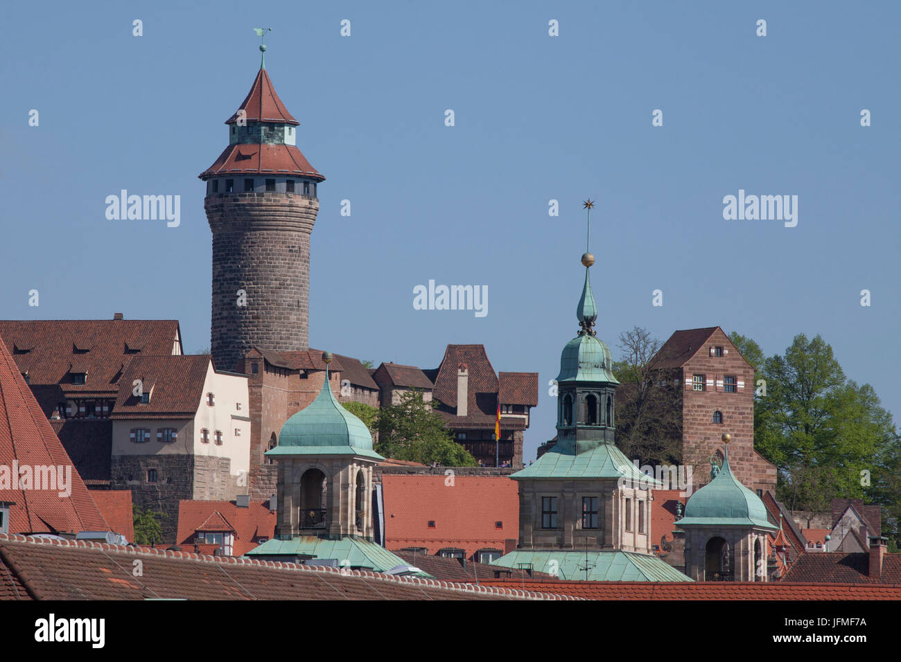 Kaiserburg , Altstadt, Nürnberg, Franken, Bayern, Deutschland, Europa    I  Castle 'Kaiserburg', Old Town, Nürnberg, Bavaria, Germany, Europe Stock Photo