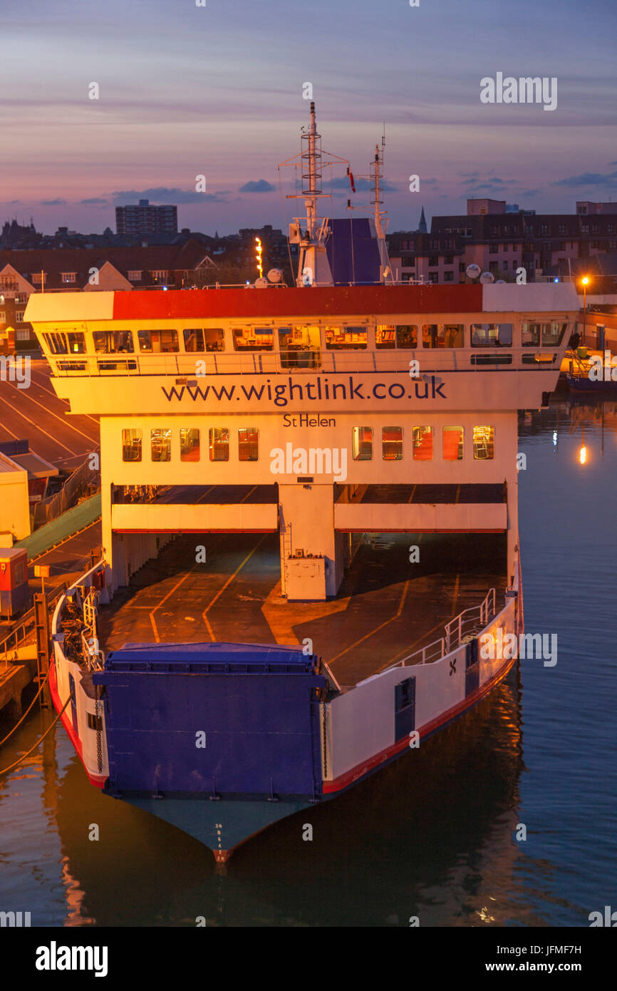 England, Hampshire, Portsmouth, Wightlink Ferry Stock Photo