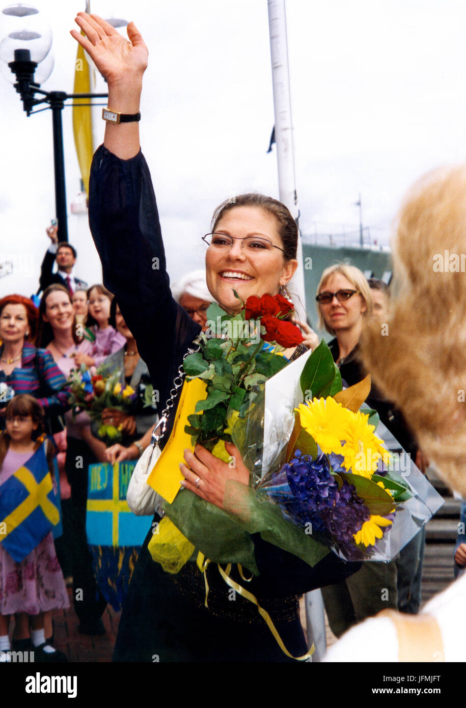 SWEDISH CROWN PRINCESS VICTORIA visiting Sydney Australia 2005 Stock Photo
