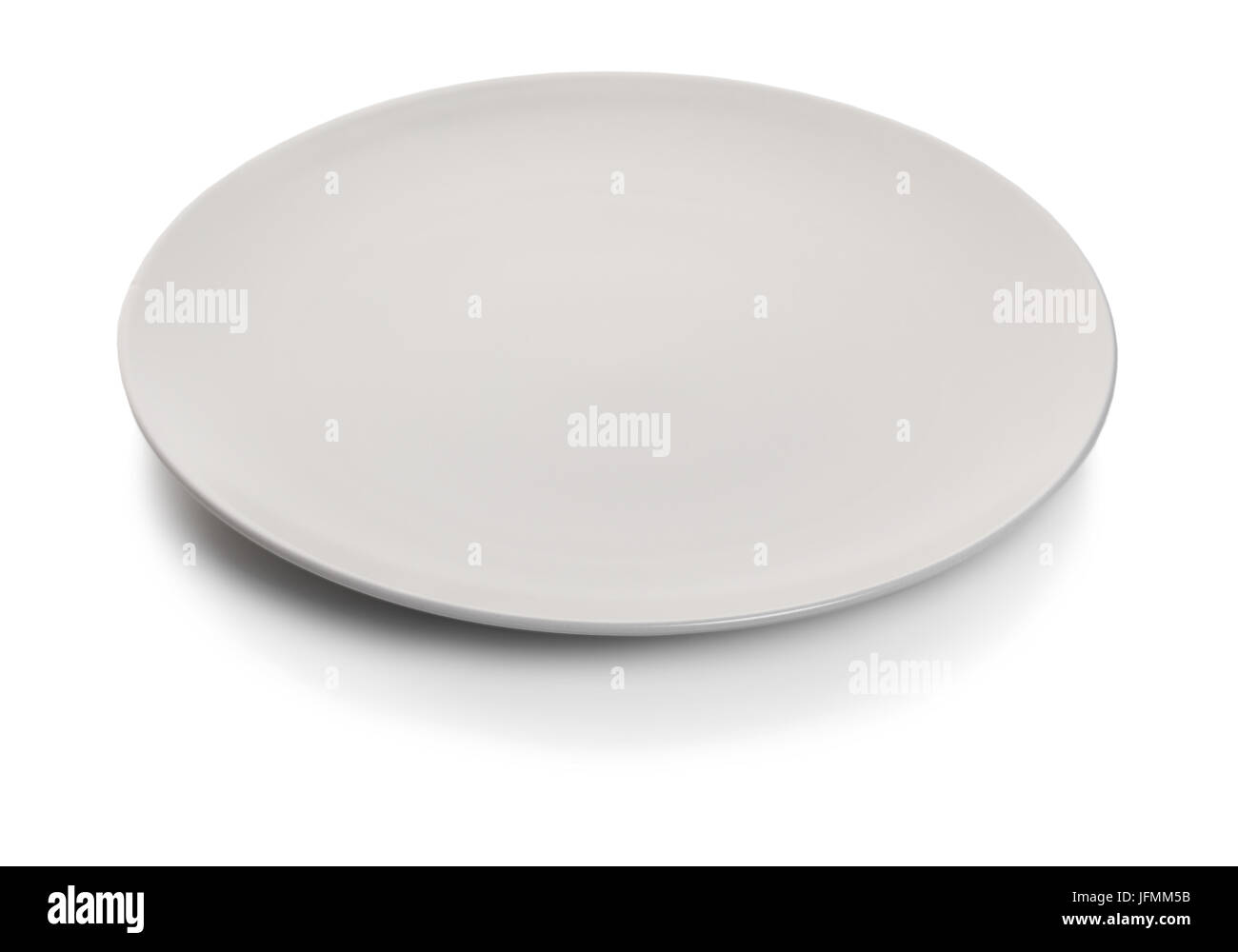 New empty plate on white isolated background Stock Photo - Alamy