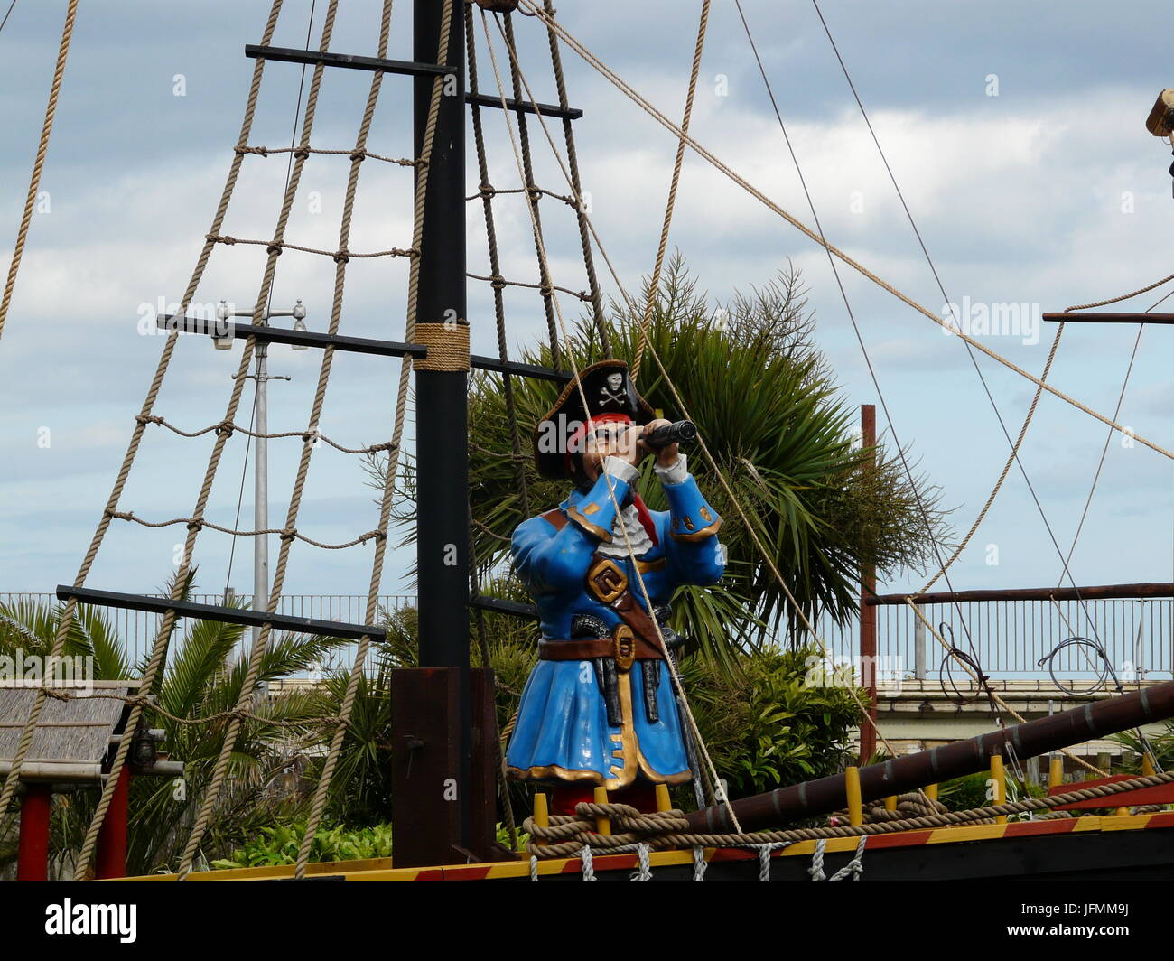 Pirate at Pirates Cove, Miniature Golf Course, Great Yarmouth Stock Photo