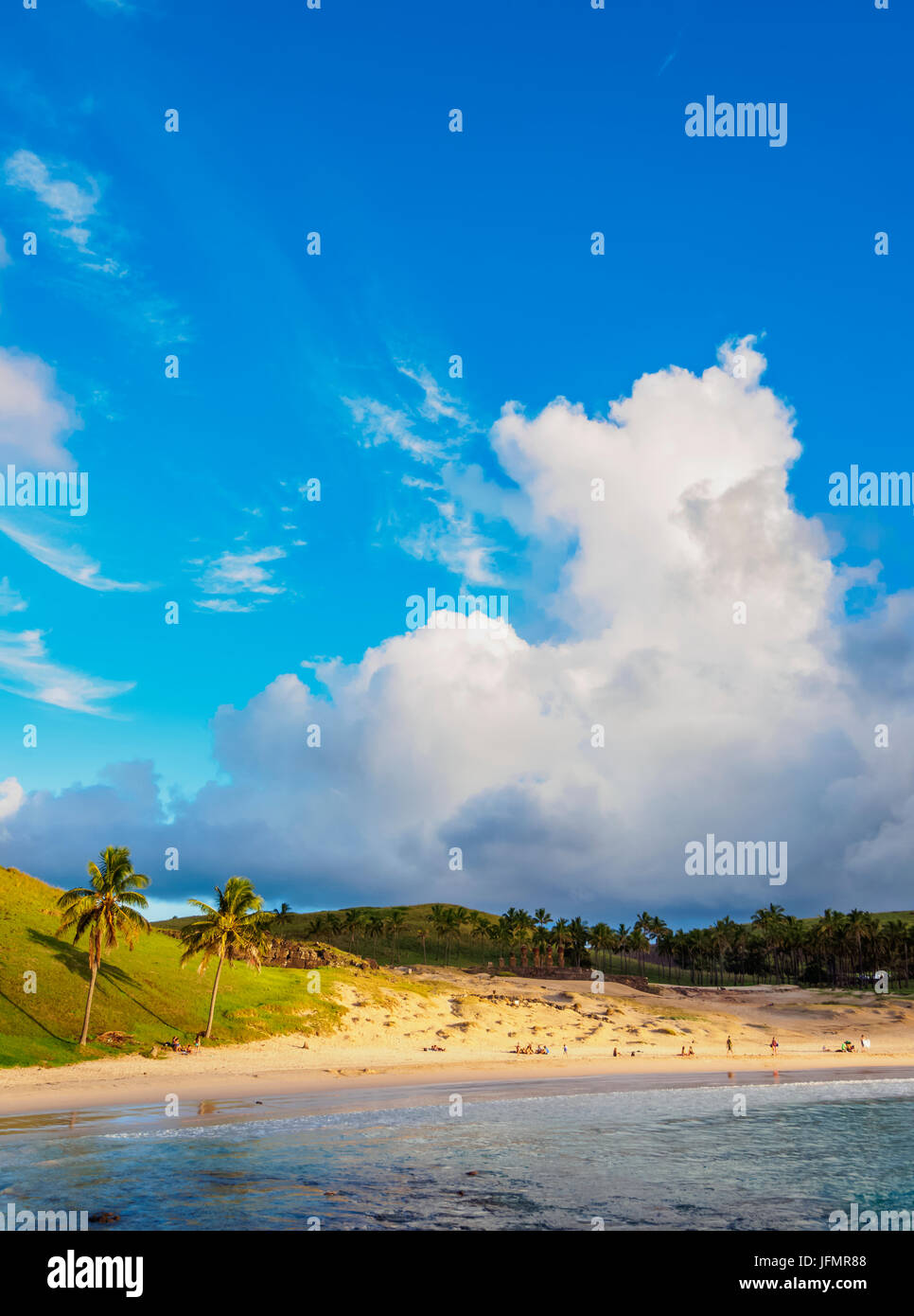 Anakena Beach, Easter Island, Chile Stock Photo