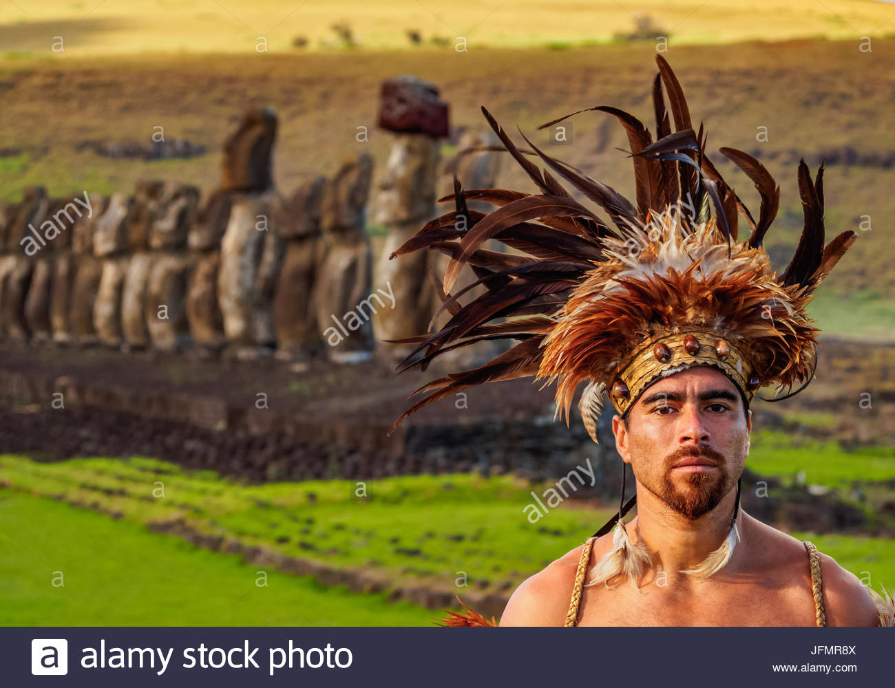 Native Rapa Nui Man Easter Stock Photos & Native Rapa Nui Man Easter ...
