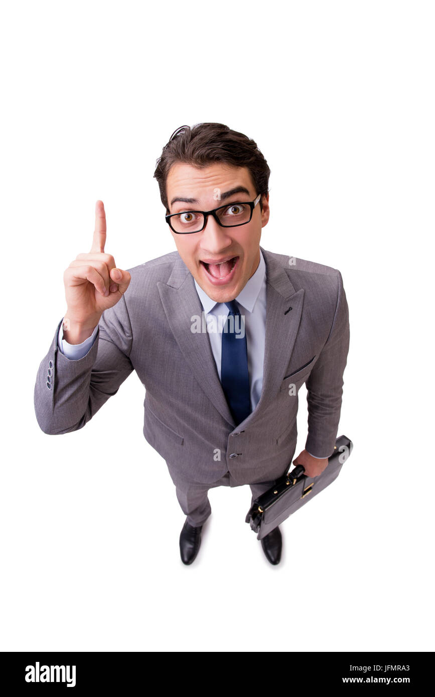 Young businessman isolated on the white background Stock Photo - Alamy