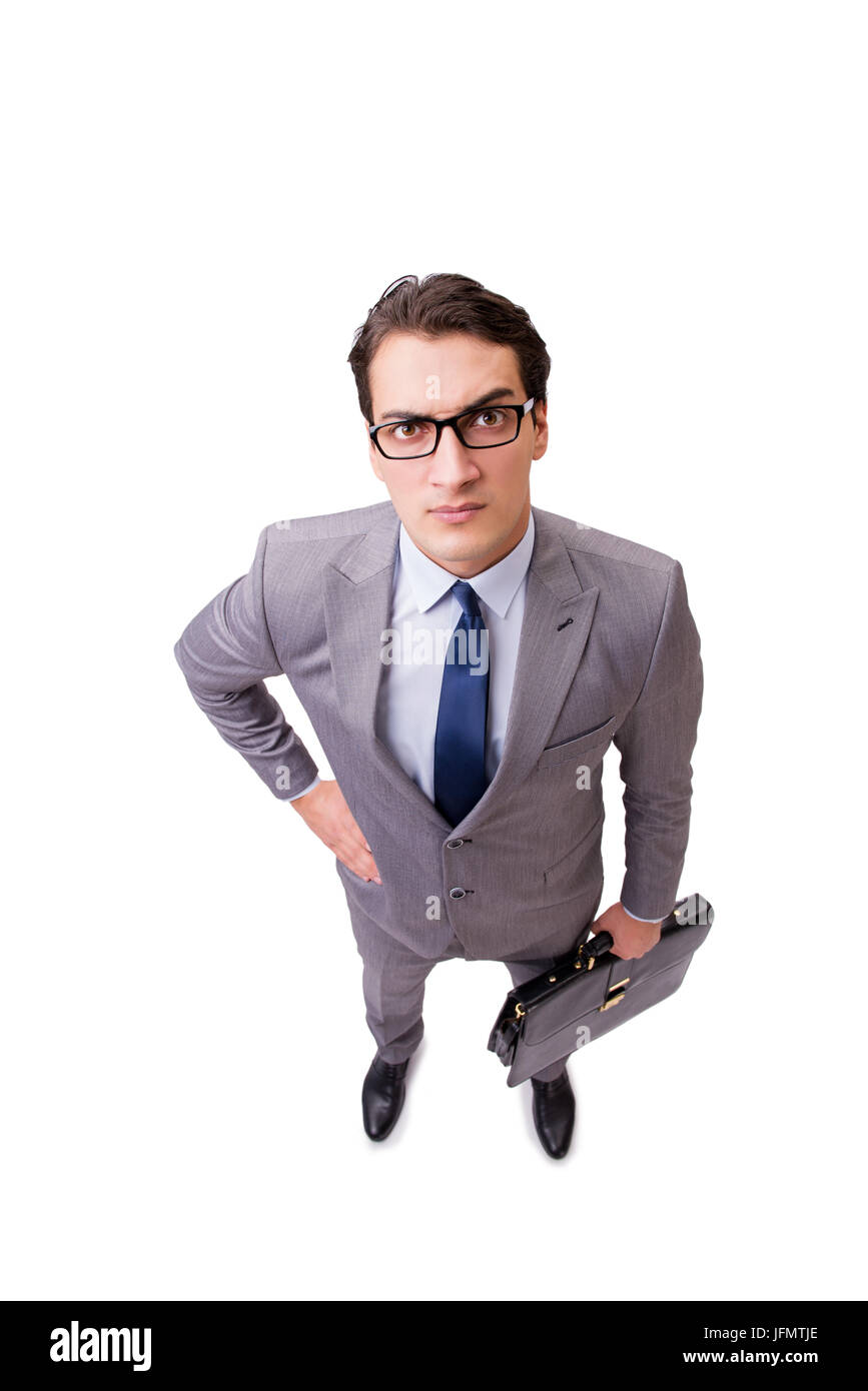 Young businessman isolated on the white background Stock Photo - Alamy