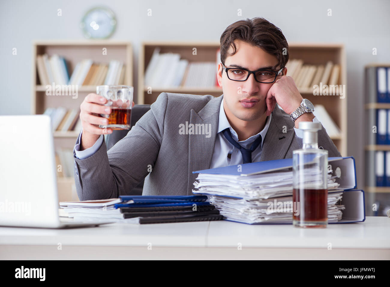 In office drinking whisky hi-res stock photography and images - Alamy