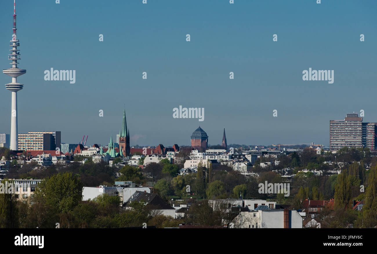 Hamburg Skyline Stock Photo