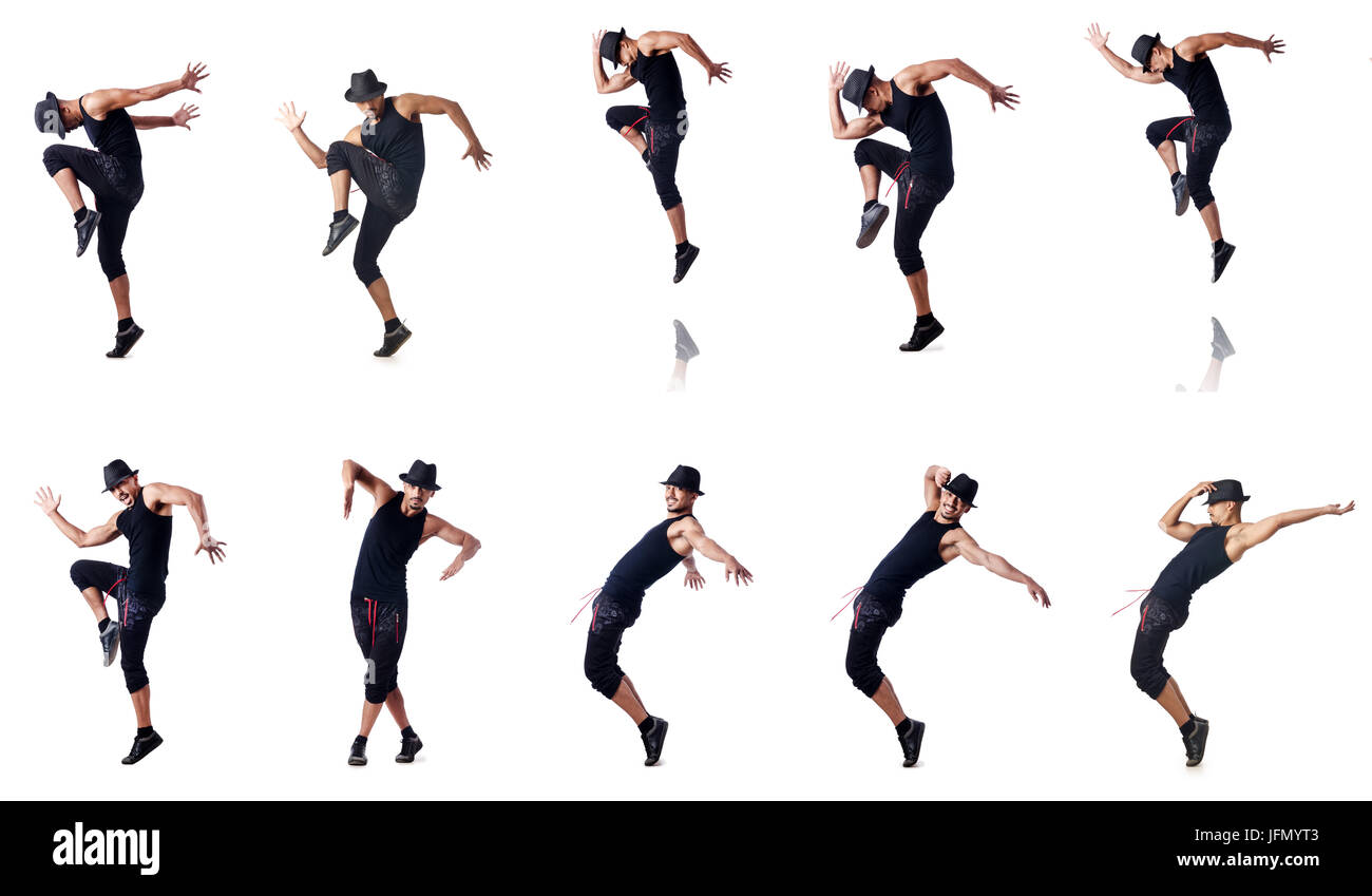 The muscular dancer isolated on white Stock Photo - Alamy