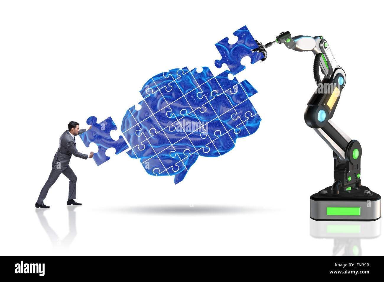 The artificial intelligence concept with businessman Stock Photo - Alamy