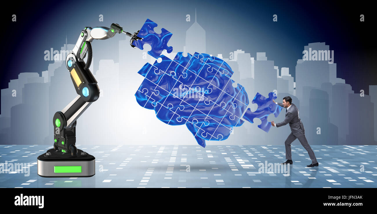 The artificial intelligence concept with businessman Stock Photo - Alamy