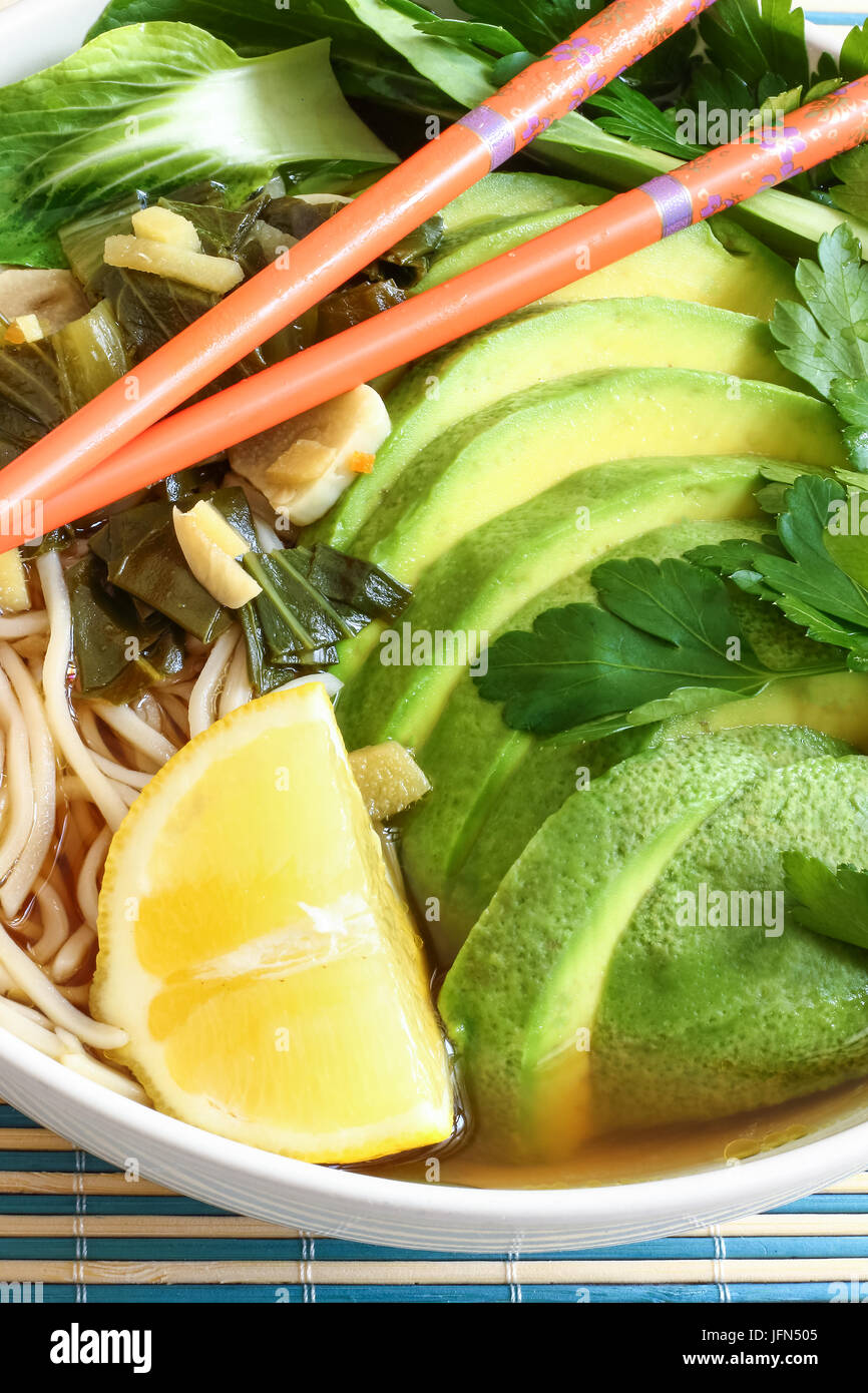Ramen with Chow Mein Noodles Stock Photo Alamy