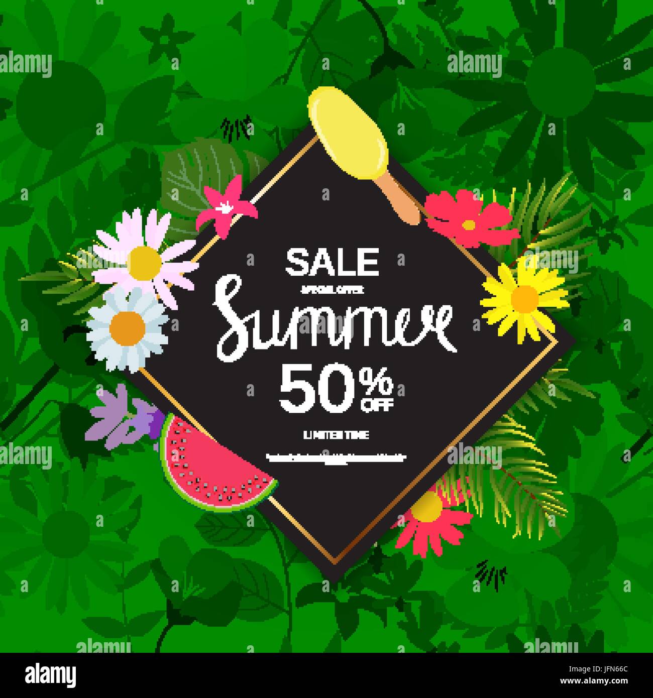 Summer Sale Abstract Background Vector Illustration Stock Vector Image ...