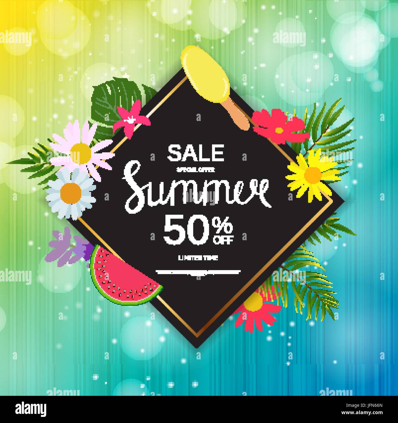 Summer Sale Abstract Background Vector Illustration Stock Vector Image ...