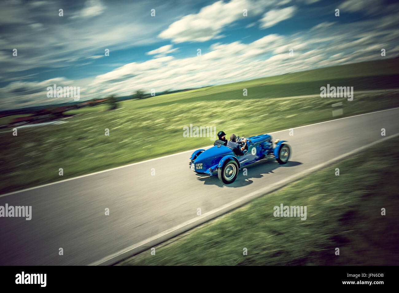 lagonda-rapier-1937-classic-car-on-the-road-stock-photo-alamy