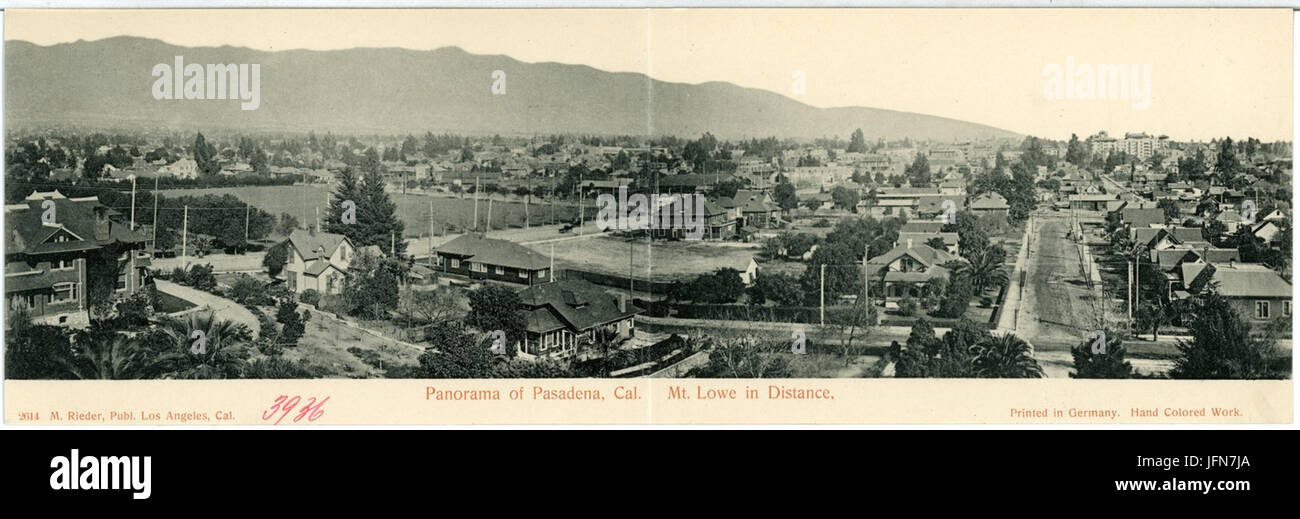 03936-Pasadena-1903-Panorama-Brück & Sohn Kunstverlag Stock Photo