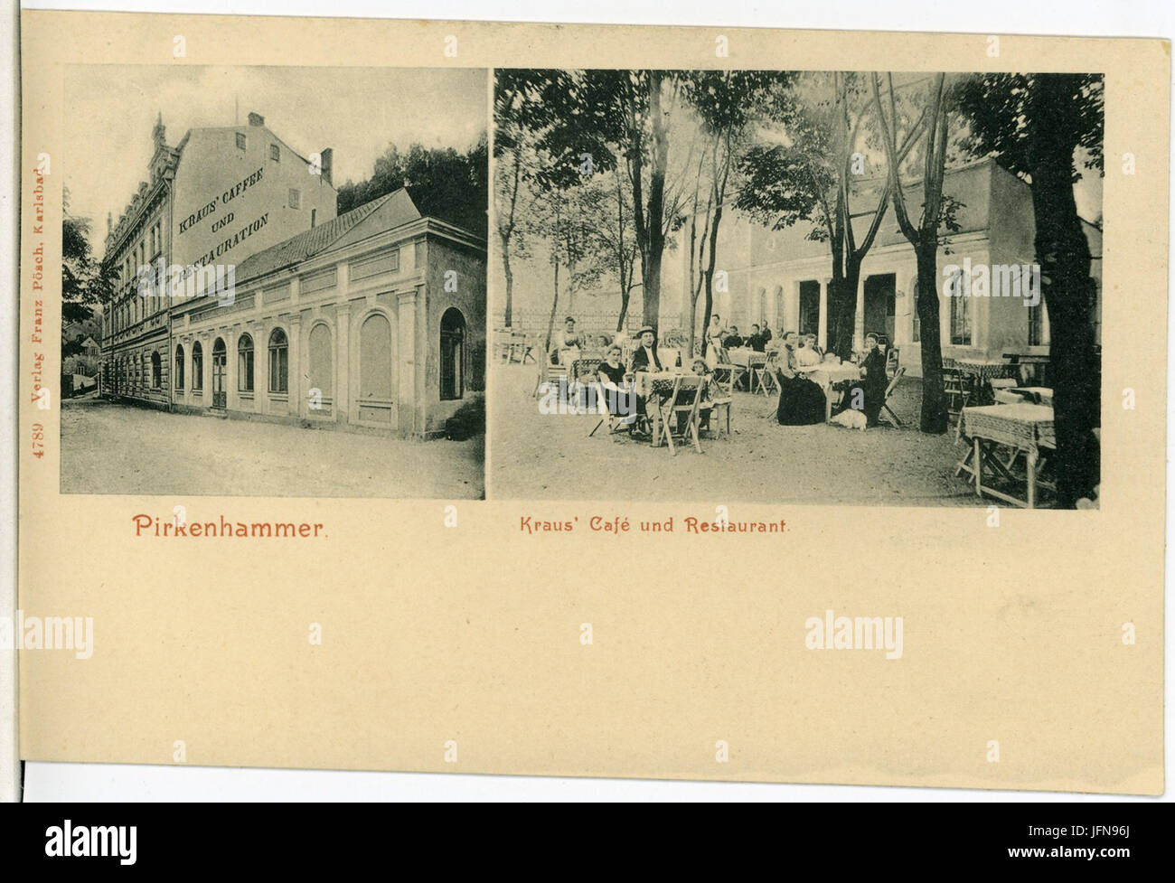 04789-Pirkenhammer-1903-Cafe und Restaurant-Brück & Sohn Kunstverlag Stock Photo