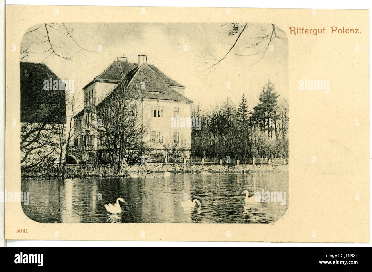 05041Polenz (Neustadt in Sachsen)1904Rittergut Teich mit Schwänen