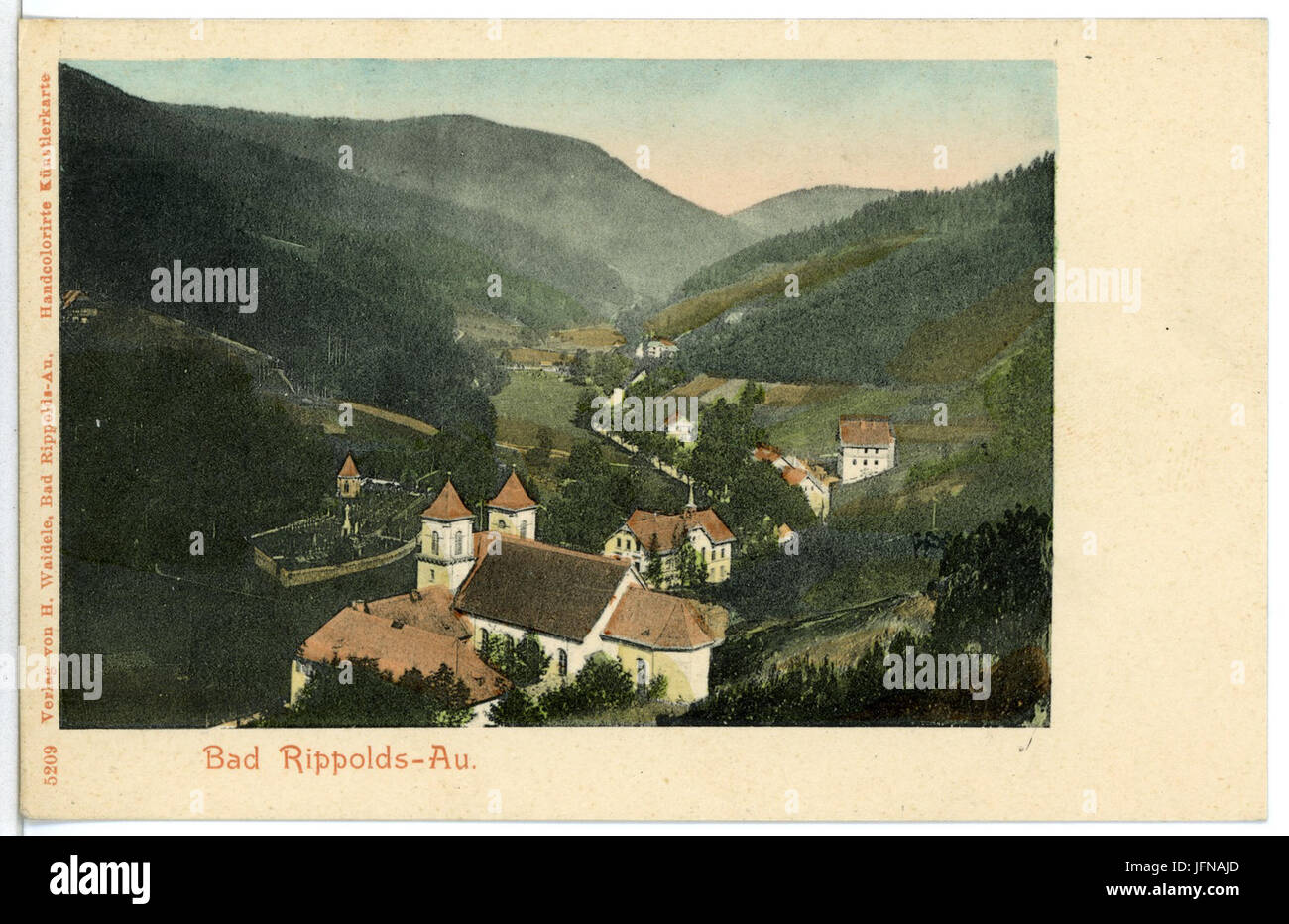 05209-Rippoldsau-1904-Blick auf Bad Rippolds-Au-Brück & Sohn Kunstverlag Stock Photo