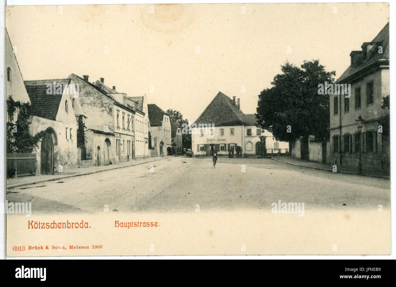 📮 Carte Postale Ancienne - Bad Hotel & Friedensburg à Kötzschenbroda (1906) - Allemagne
