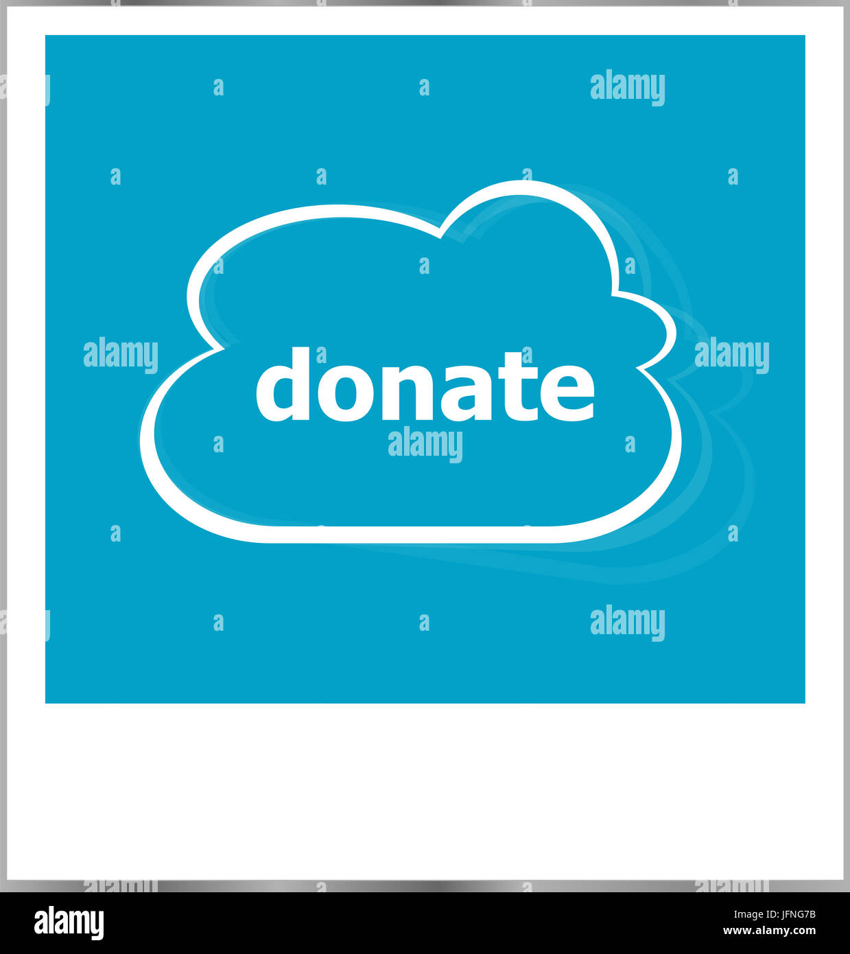 donate word business concept, photo frame isolated on white Stock Photo Alamy