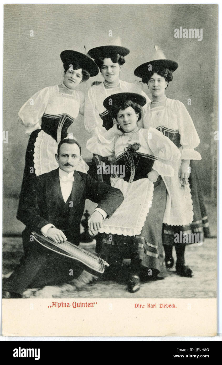 08614--1907-Alpina - Quintett-Brück & Sohn Kunstverlag Stock Photo