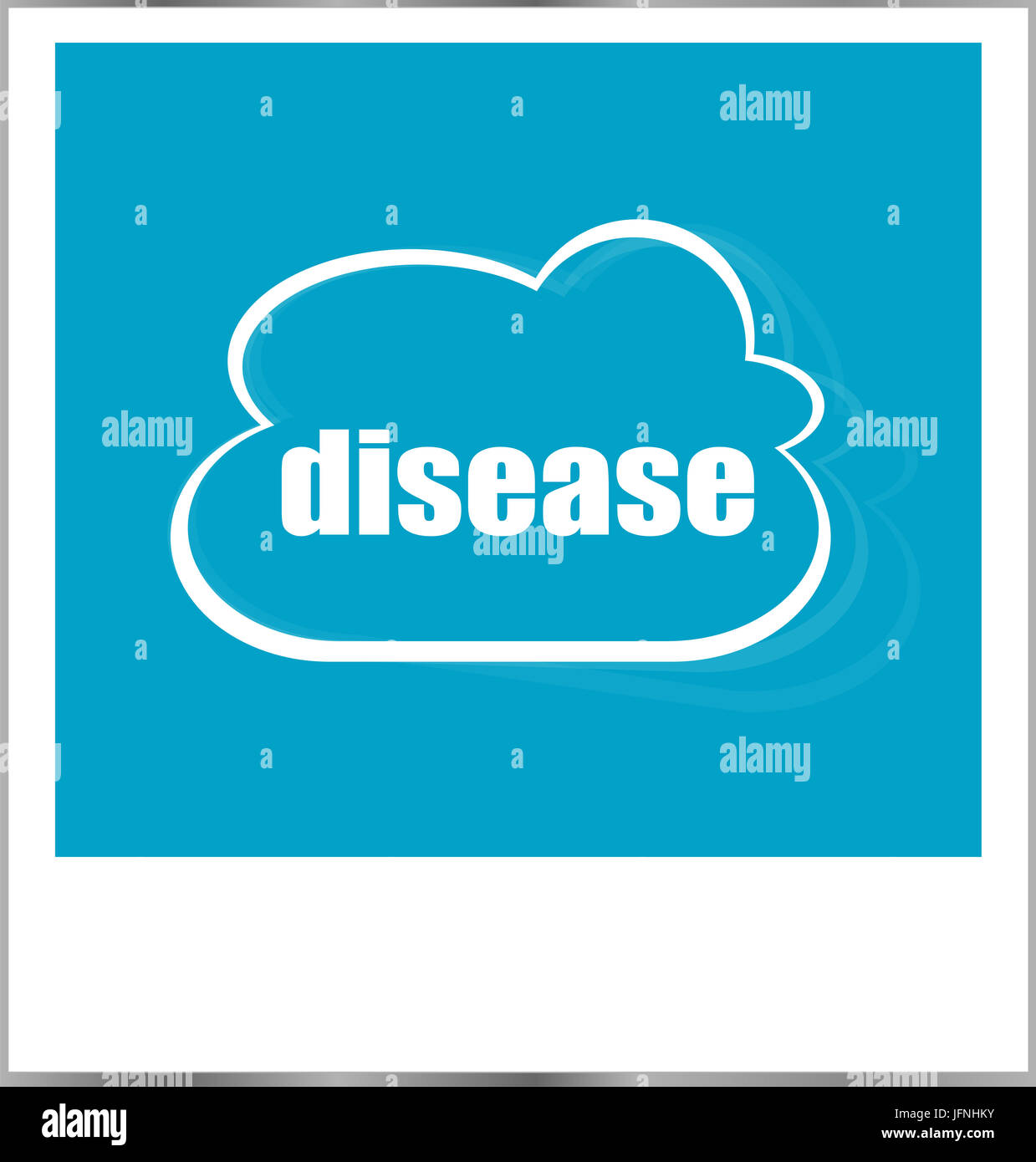 disease word business concept, photo frame isolated on white Stock