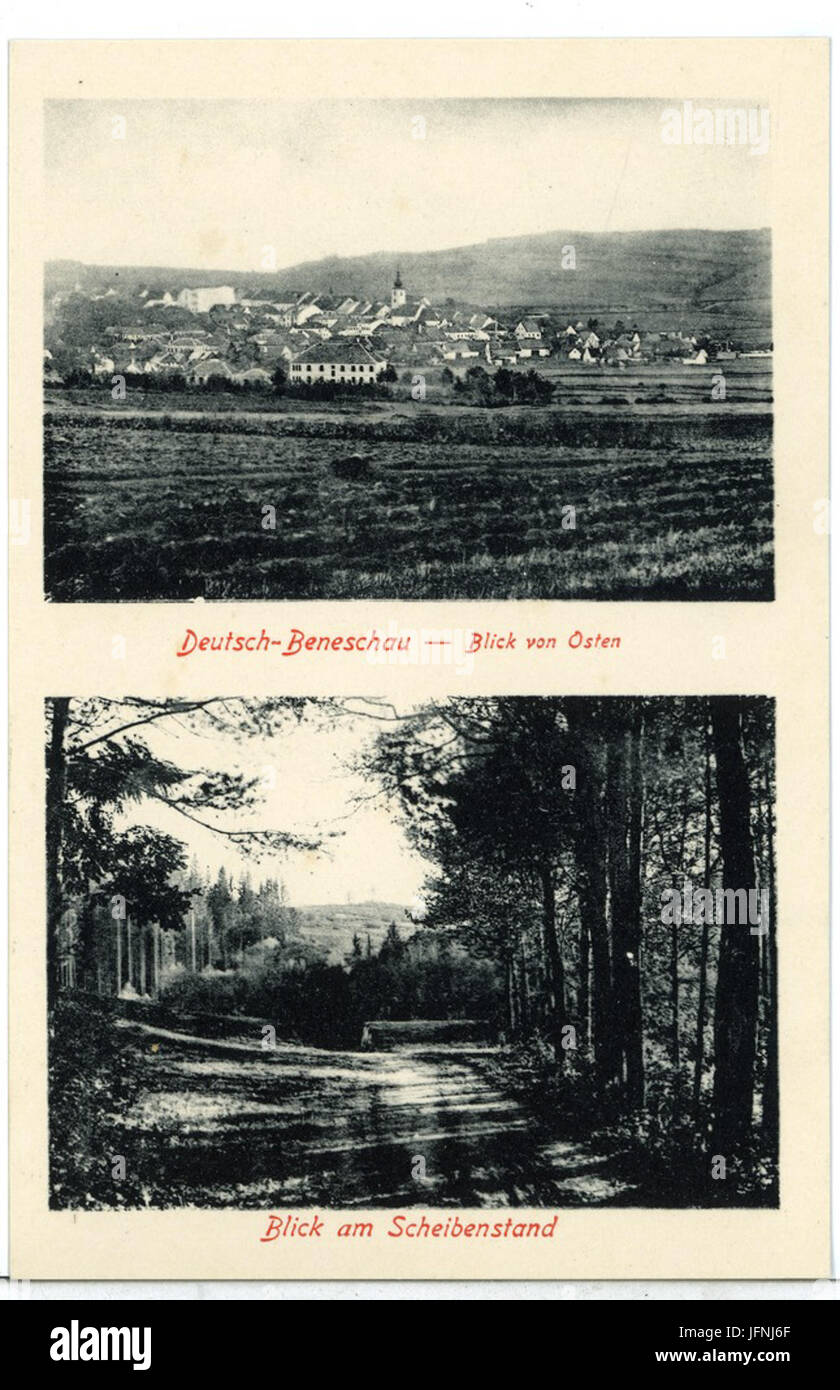08979-Beneschau-1907-Blick von Osten-Brück & Sohn Kunstverlag Stock Photo
