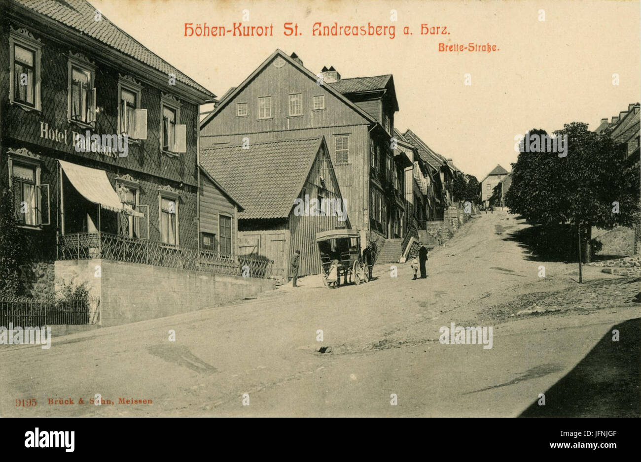 09195-St. Andreasberg-1907-Breite Straße-Brück & Sohn Kunstverlag Stock Photo
