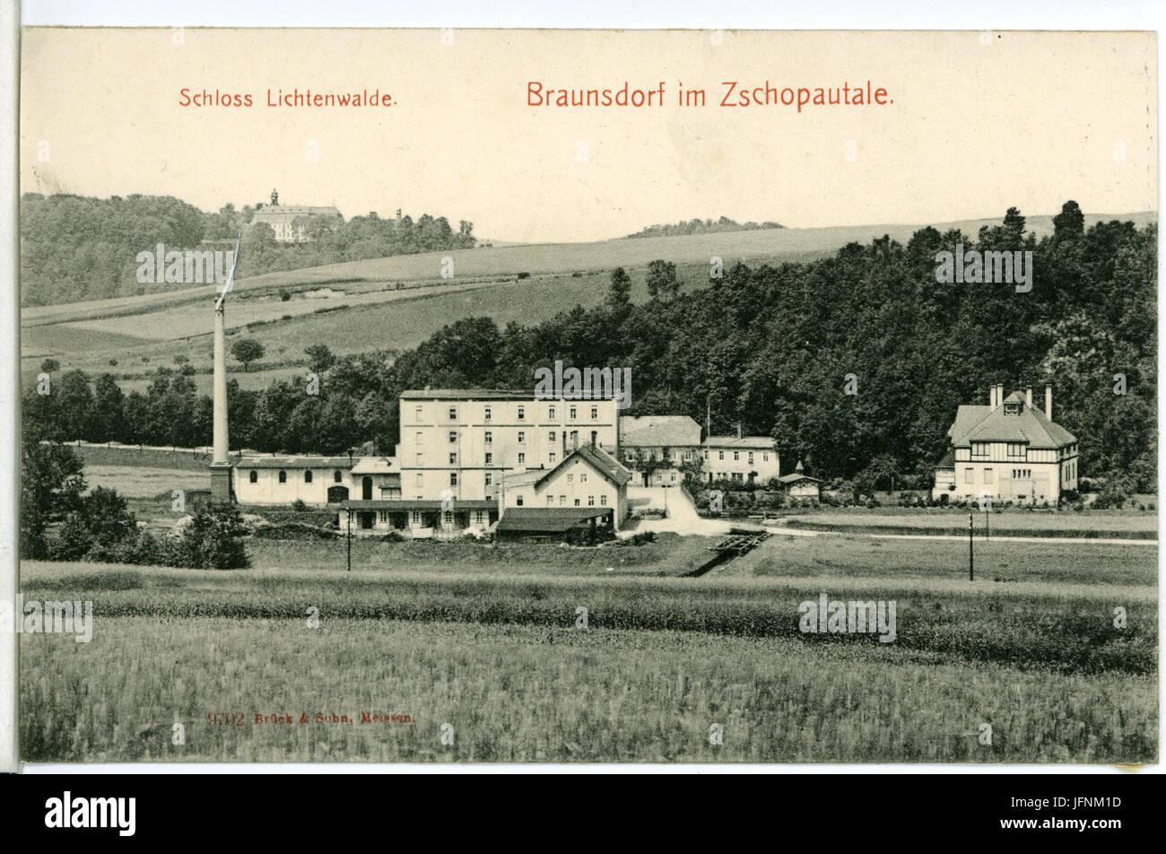 09702Braunsdorf1908Blick auf Braunsdorf und Schloß Lichtenwalde