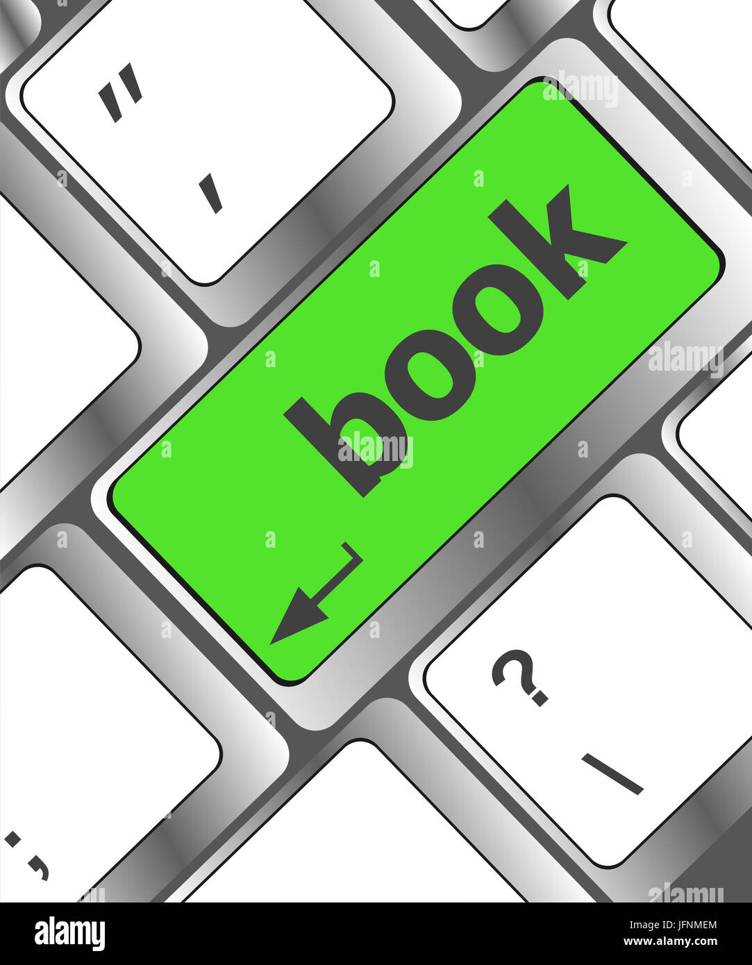 Book button on keyboard keys - business concept Stock Photo - Alamy