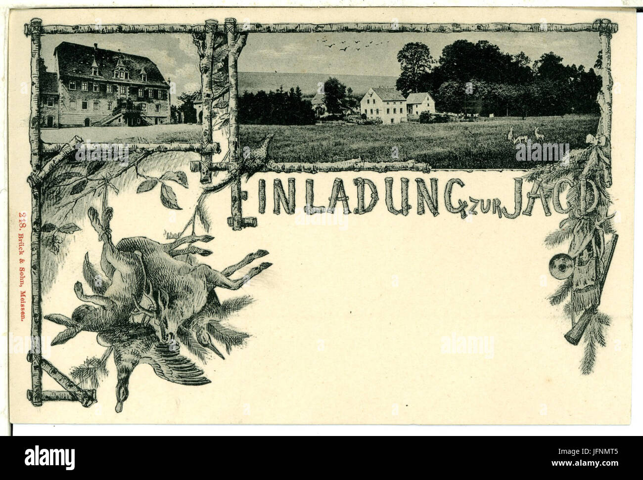 00248Leutewitz1898Einladung zur JagdBrück & Sohn Kunstverlag Stock