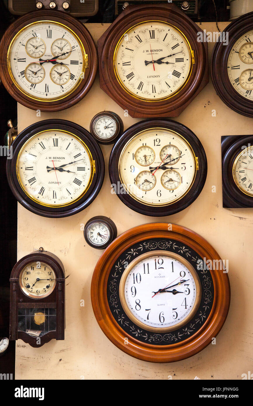 clocks, chor bazaar, Mumbai, India Stock Photo Alamy